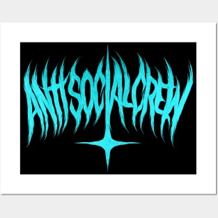 Anti Social Crew Metal Design Posters and Art